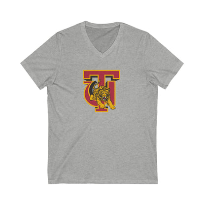 Unisex Jersey Short Sleeve V-Neck Tee