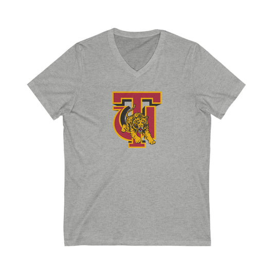 Womens Jersey Short Sleeve V-Neck Tee