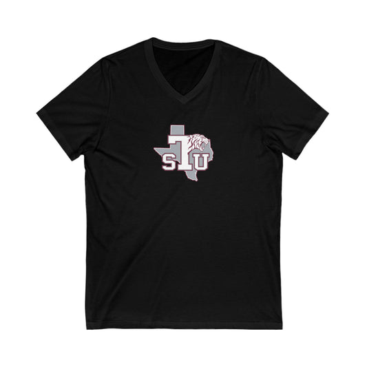 Womens Jersey Short Sleeve V-Neck Tee