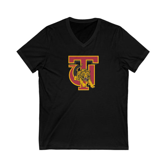 Womens Jersey Short Sleeve V-Neck Tee